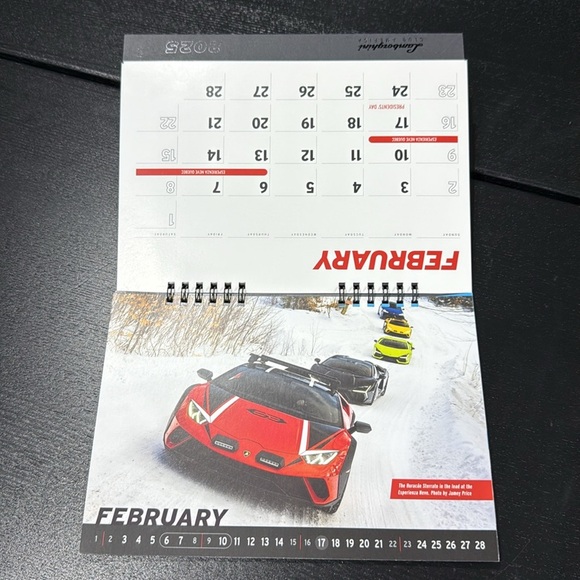 Lamborghini Club America 50th Anniversary 2025 Standing Desk Calendar - Picture 3 of 8